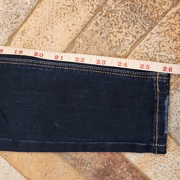 Indigo Rein Dark Blue Distressed Ankle Jeans - Picture 6 of 10
